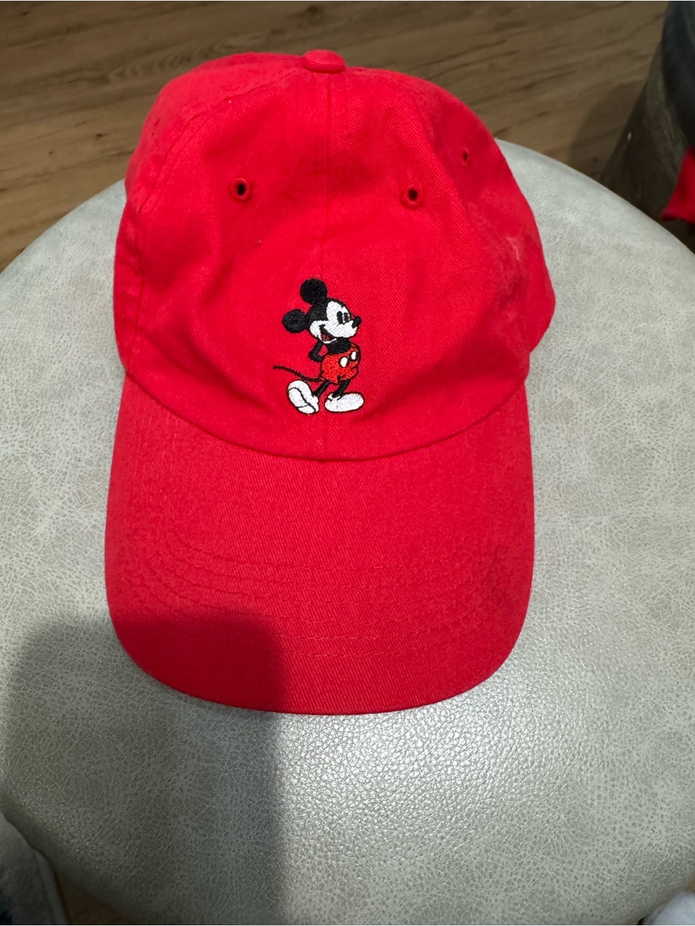 Disney Red Mickey Embroidered Baseball Cap